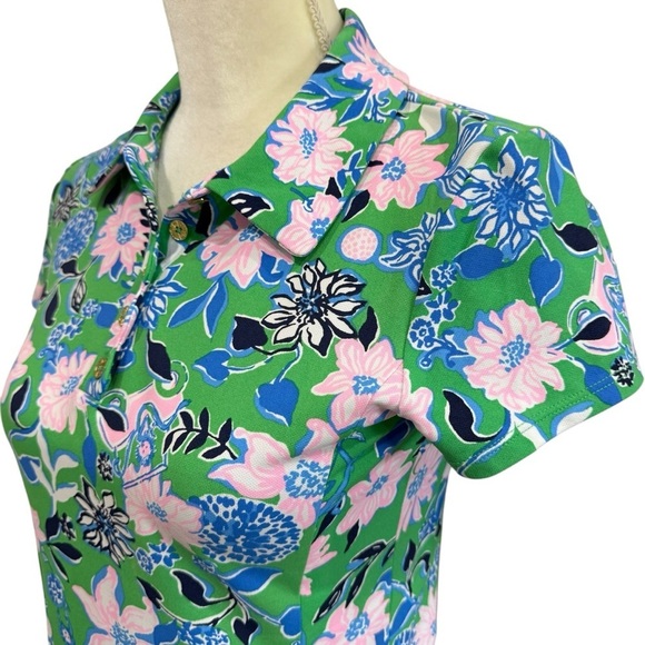 Lilly Pulitzer XS Frida Scallop Polo Dress UPF 50 Spearmint Golf Till You Drop - Picture 5 of 16